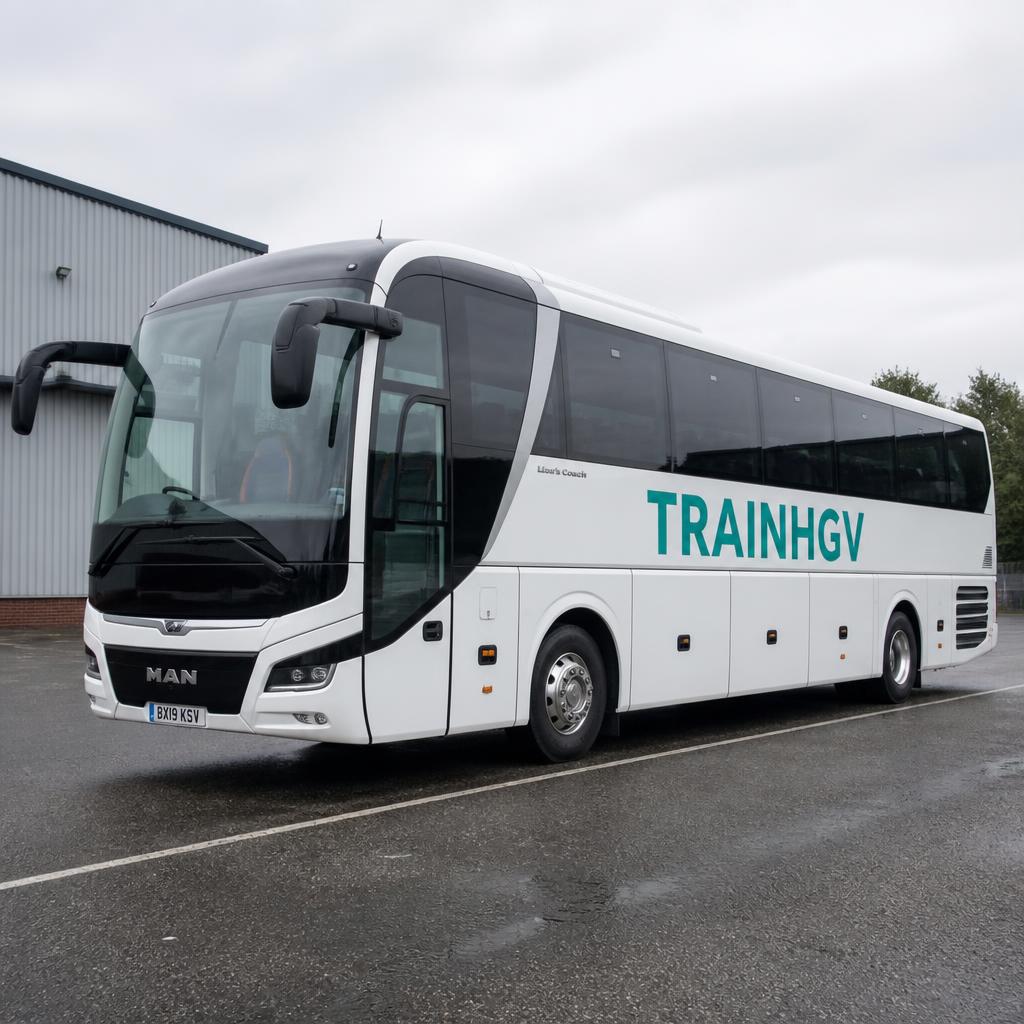 TrainHGV branded bus for Category D training